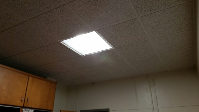 Completed ceiling and light upgrade