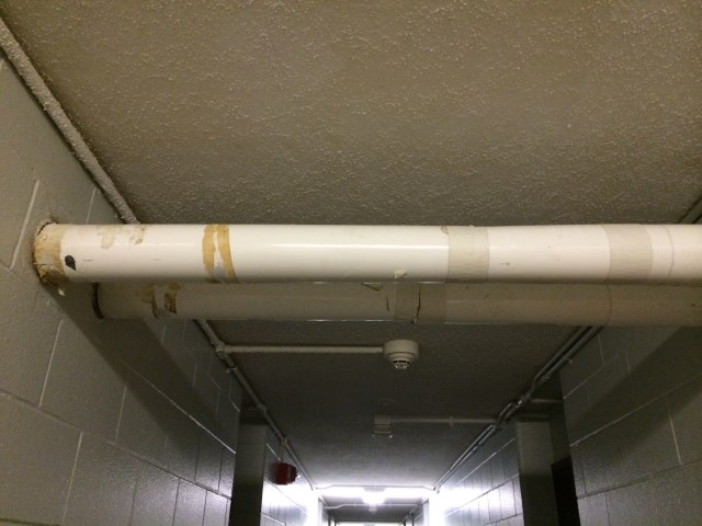Old hallway piping